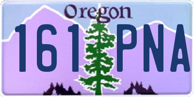 OR license plate 161PNA