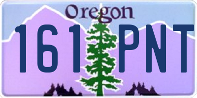 OR license plate 161PNT