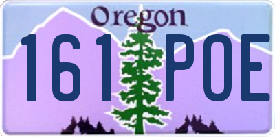 OR license plate 161POE