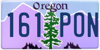 OR license plate 161PON