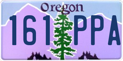 OR license plate 161PPA