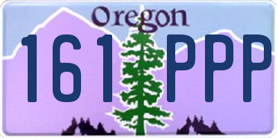 OR license plate 161PPP