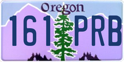 OR license plate 161PRB