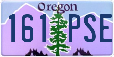 OR license plate 161PSE