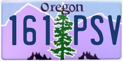 OR license plate 161PSV