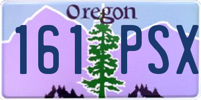 OR license plate 161PSX