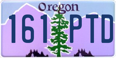OR license plate 161PTD