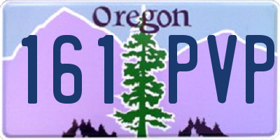 OR license plate 161PVP
