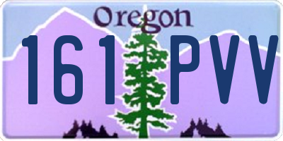 OR license plate 161PVV