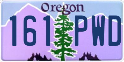 OR license plate 161PWD
