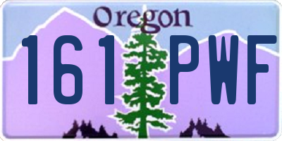 OR license plate 161PWF