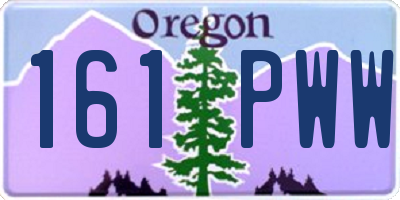 OR license plate 161PWW