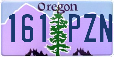 OR license plate 161PZN