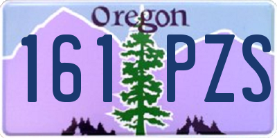 OR license plate 161PZS