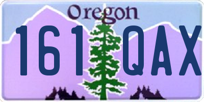OR license plate 161QAX