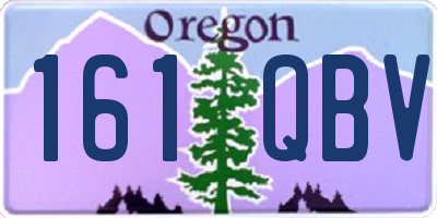 OR license plate 161QBV