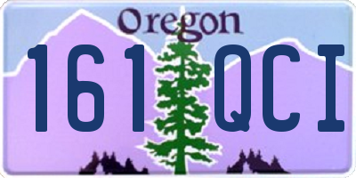 OR license plate 161QCI