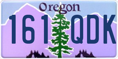 OR license plate 161QDK