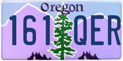 OR license plate 161QER