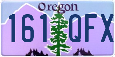 OR license plate 161QFX