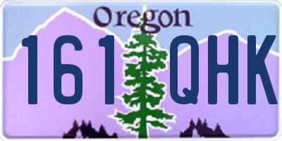 OR license plate 161QHK