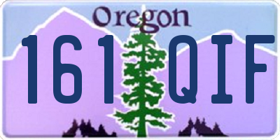 OR license plate 161QIF