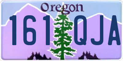 OR license plate 161QJA