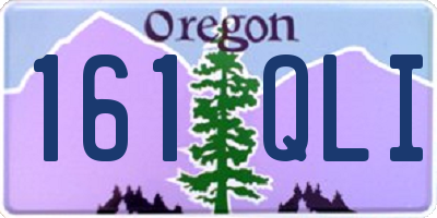 OR license plate 161QLI