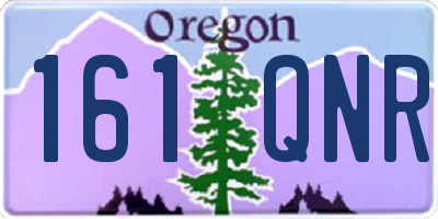 OR license plate 161QNR