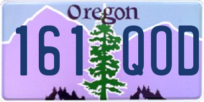 OR license plate 161QOD