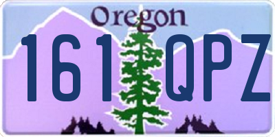 OR license plate 161QPZ
