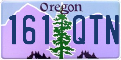OR license plate 161QTN