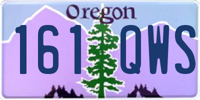 OR license plate 161QWS