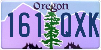 OR license plate 161QXK