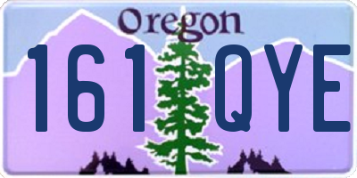 OR license plate 161QYE