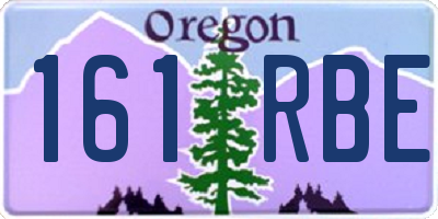 OR license plate 161RBE