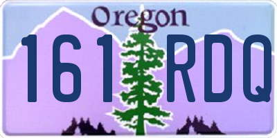 OR license plate 161RDQ