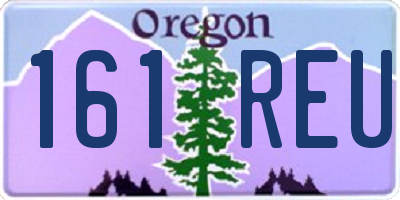OR license plate 161REU