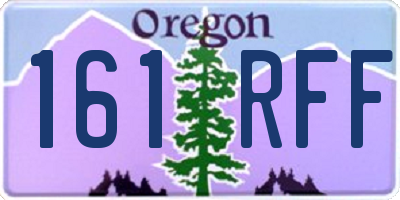 OR license plate 161RFF