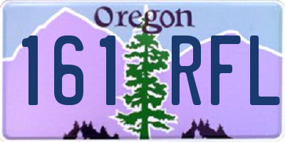 OR license plate 161RFL