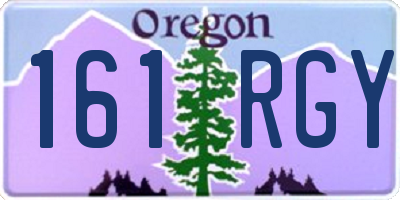 OR license plate 161RGY