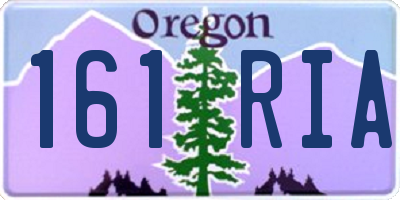 OR license plate 161RIA