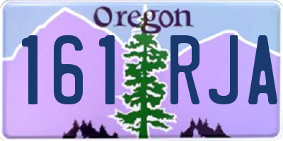 OR license plate 161RJA