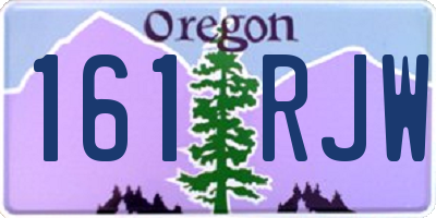 OR license plate 161RJW