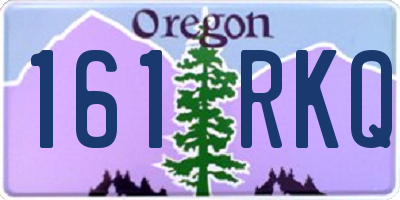 OR license plate 161RKQ