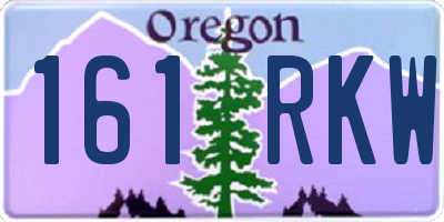OR license plate 161RKW
