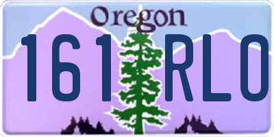 OR license plate 161RLO