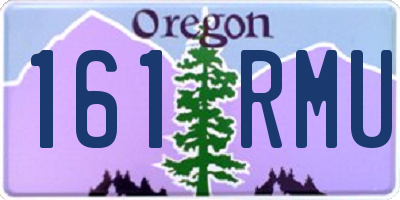 OR license plate 161RMU