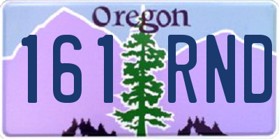 OR license plate 161RND
