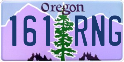 OR license plate 161RNG